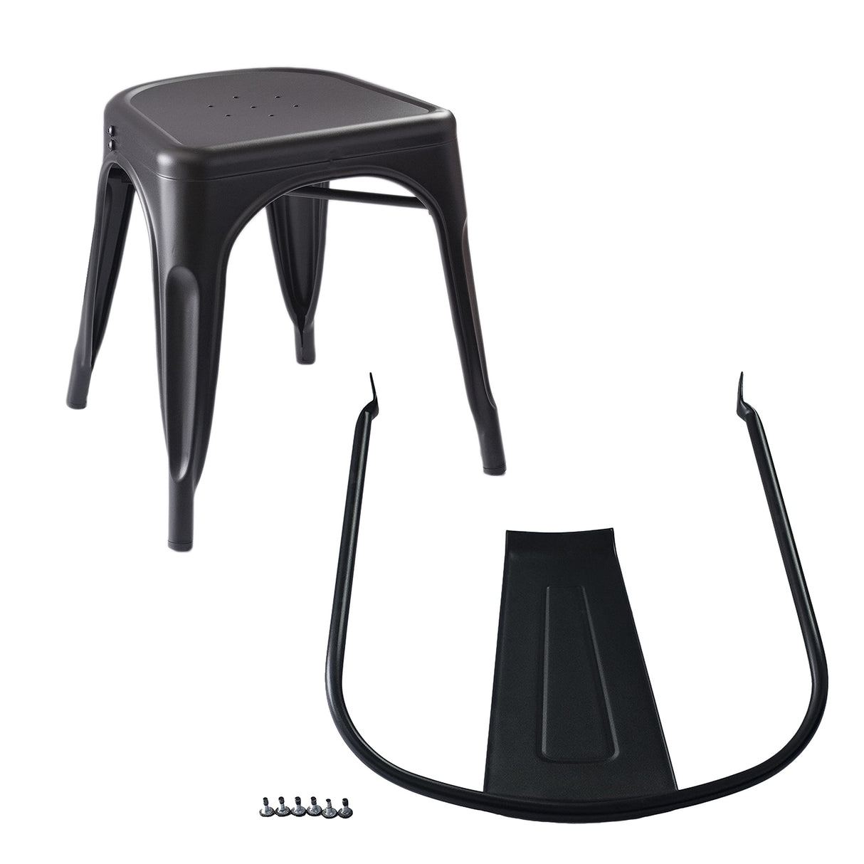 33DC01S4-BK Chair, 4 Pack, 20.1"D x 17.1"W x 33.5"H