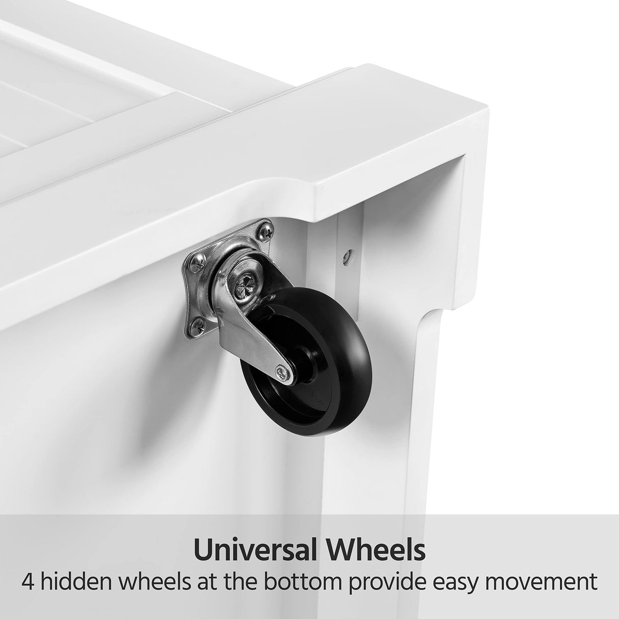 Rolling Kitchen Island Cart with 3 Drawers, Kitchen Storage Cabinet