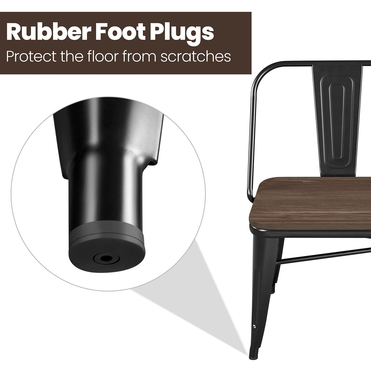 Industrial Metal Bench Mid-Century 3 Person Chair Dining Room Long Bench