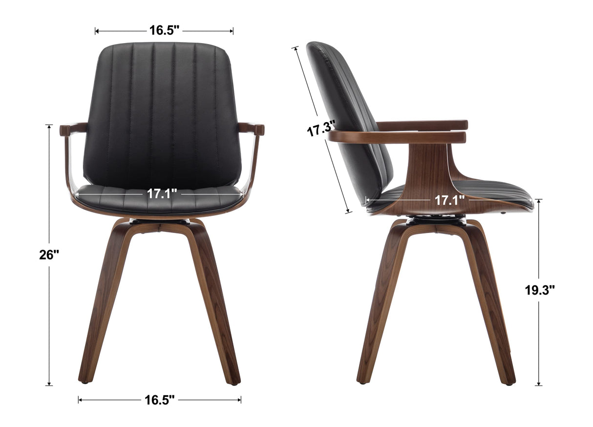 Dining Chairs Set of 2, Mid Century Modern Dining Room Chairs