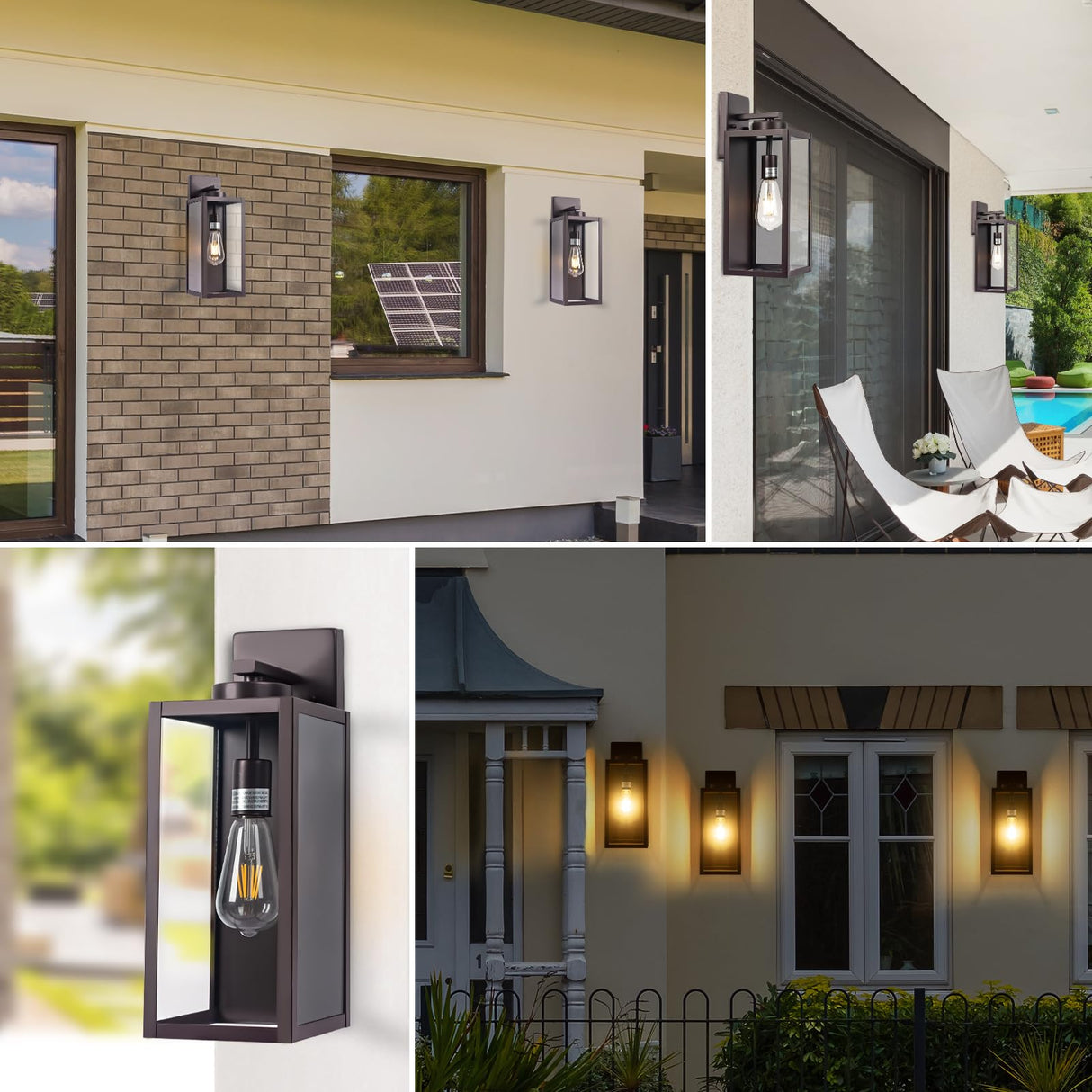 Oil-Rubbed Bronze Wall Light Fixture, Large 16" ORB Exterior Wall Lantern