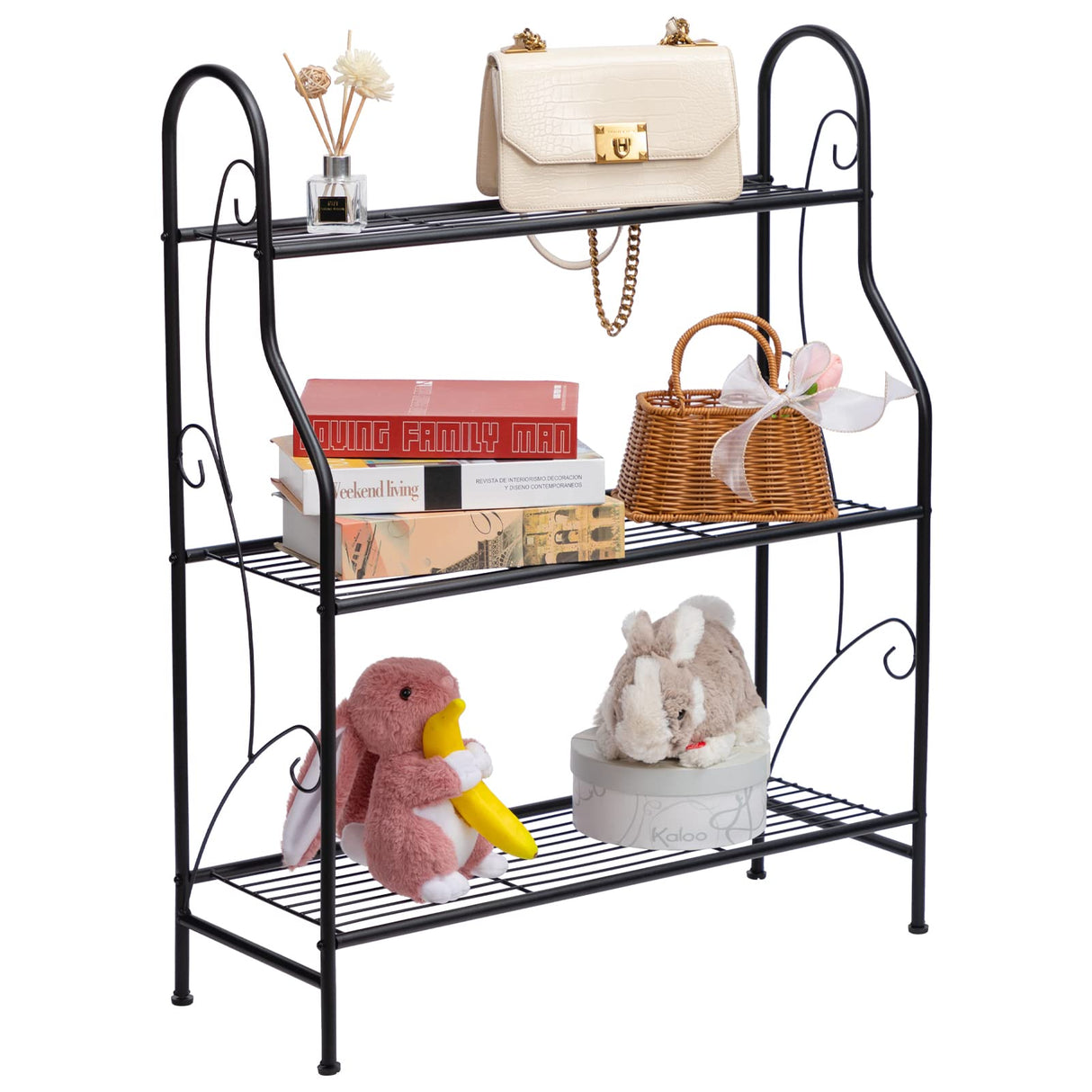 Florara Metal Tiered Plant Shelf – 3 Tier Decorative Rack