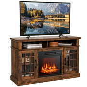 Fireplace Entertainment Center with Two Side Cabinets