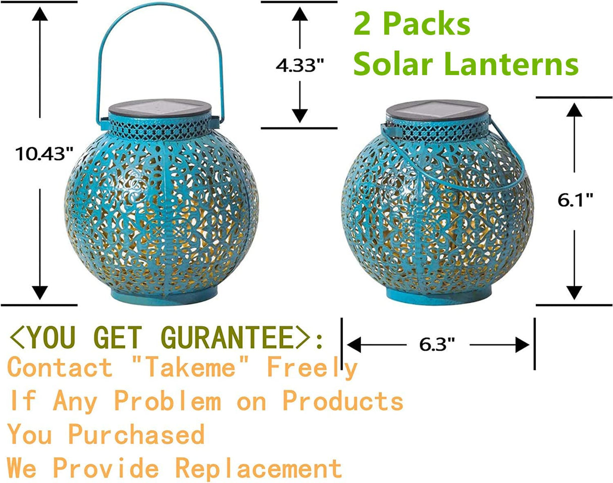 Solar Lantern Outdoor Lights Waterproof Garden Hanging Lights for Patio