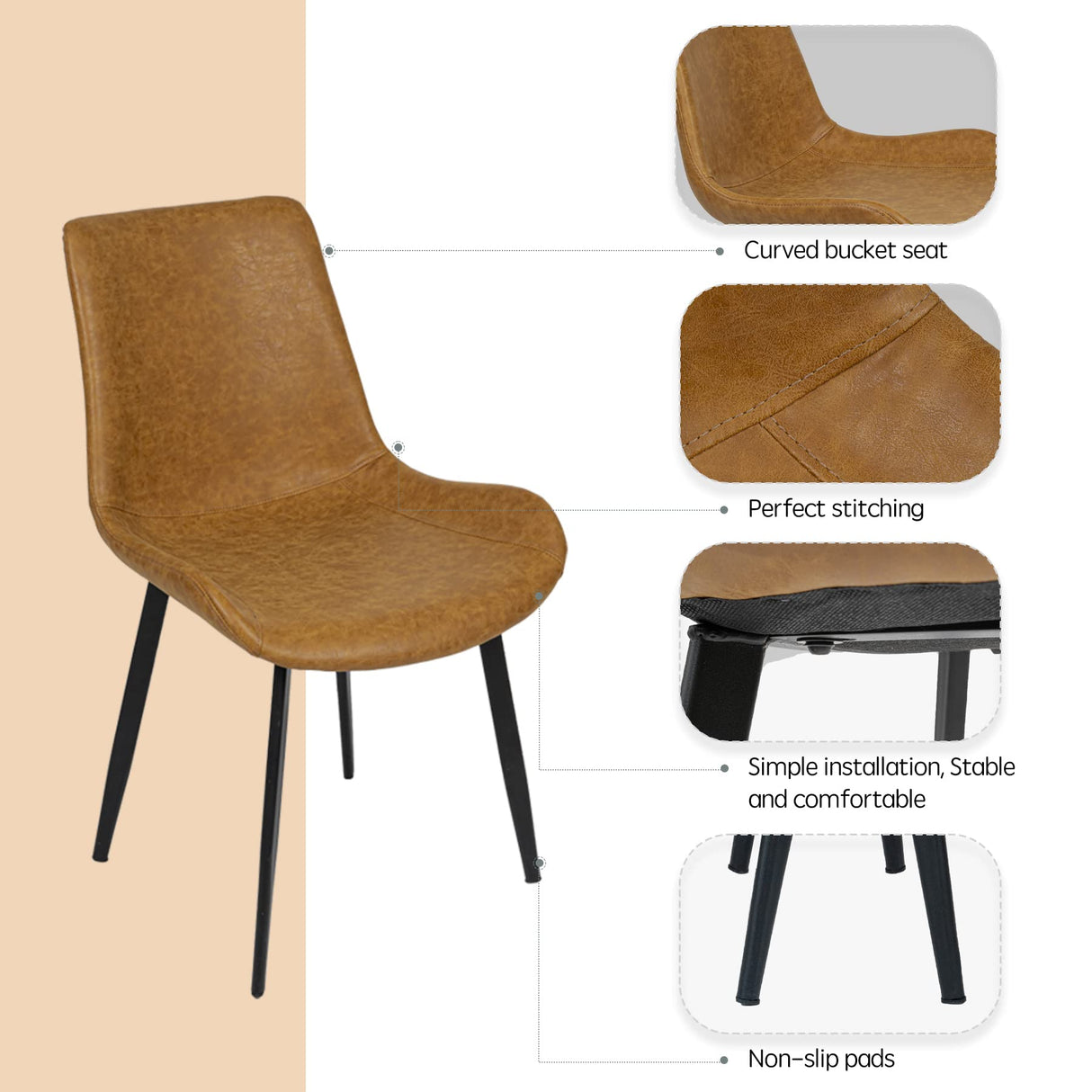 Dining Chairs Set of 4 with