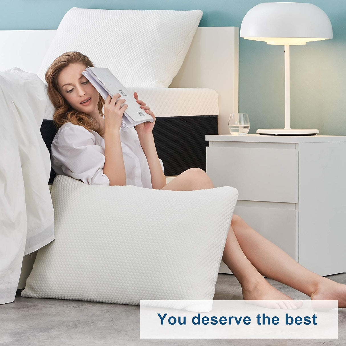 Standard Pillows Shredded Memory Foam Set of Standard Size