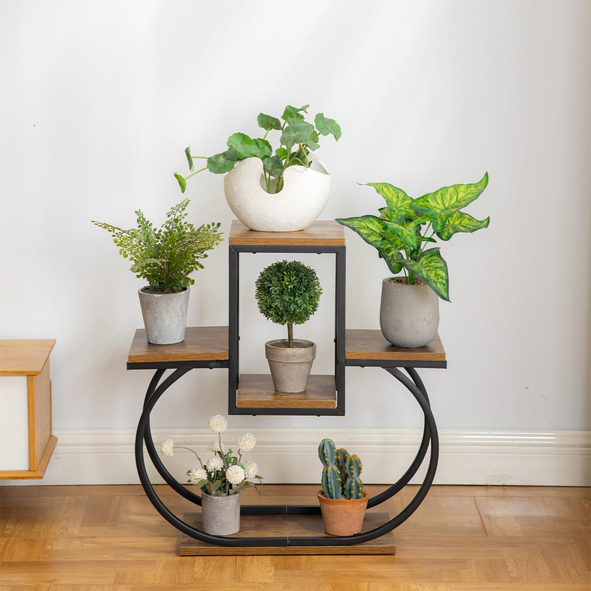 HeartStyle 4-Tier Plant Stand – Elegant Wrought Iron Display Rack