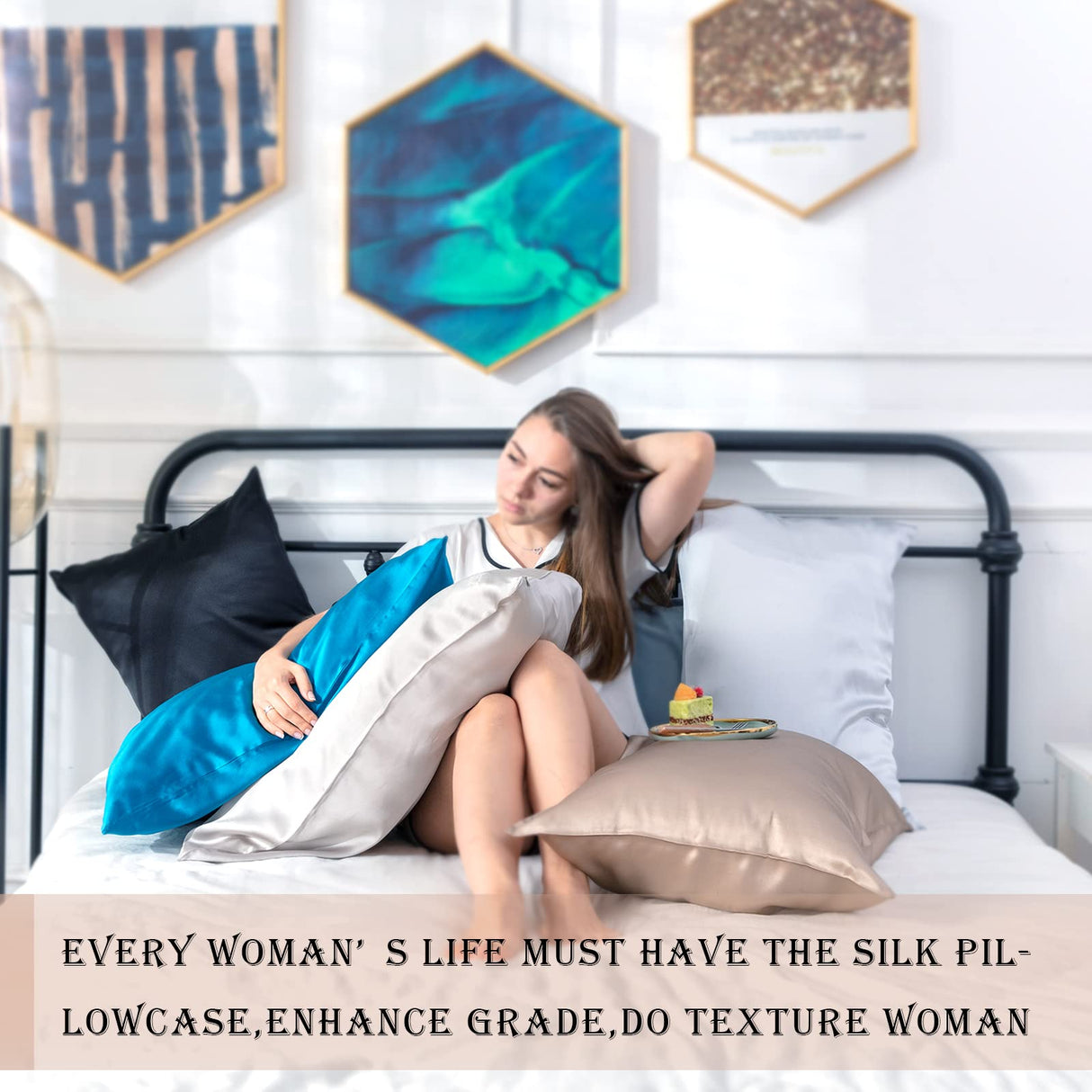 Mulberry Silk Pillowcase for Hair and Skin Standard Size 20"X 26" with Hidden Zipper