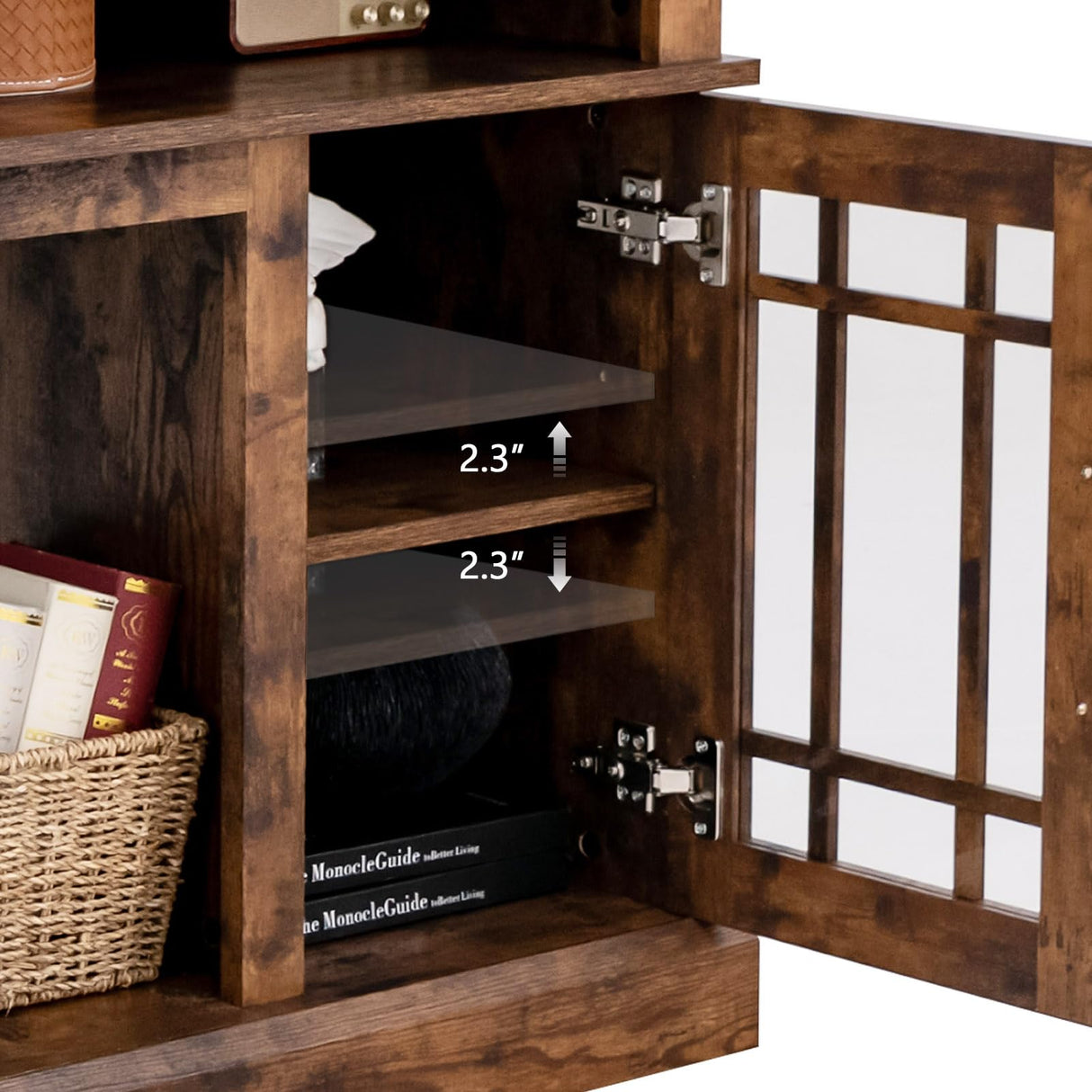 Fireplace Entertainment Center with Two Side Cabinets