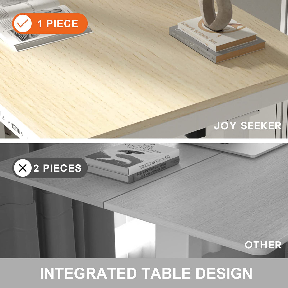 Electric Standing Desk with Drawers, Whole Piece 48 X 24 Inches