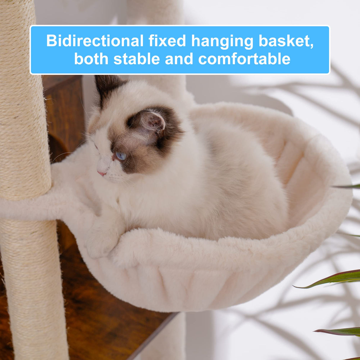 Wooden Cat Tree, 66.1“ Cat Furniture with Scratching Posts, Modern Cat Tower