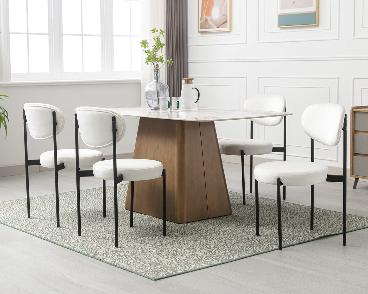 Mid Century Dining Room Chairs Set of 4 Velvet Dining Chairs