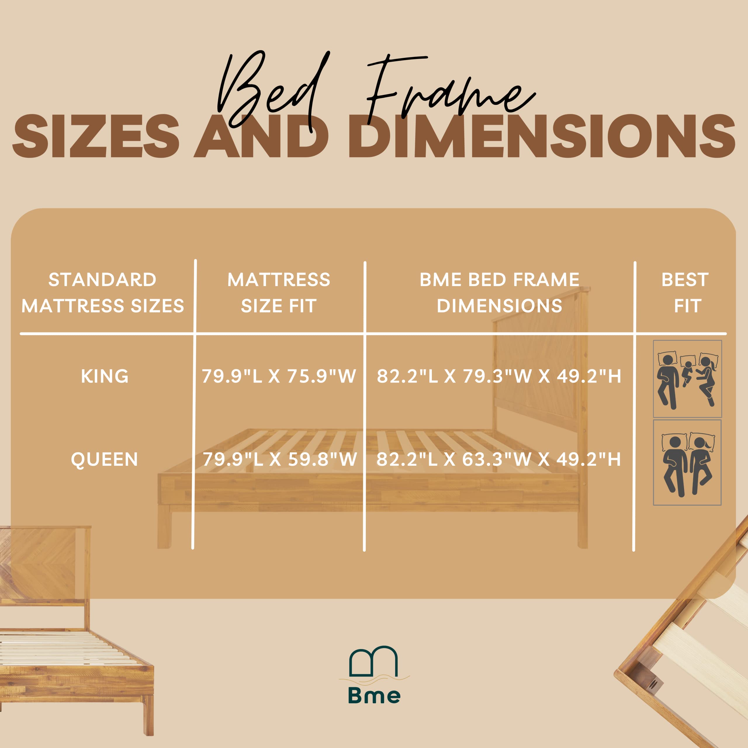 Vivian 14 Inch Deluxe Bed Frame with Headboard