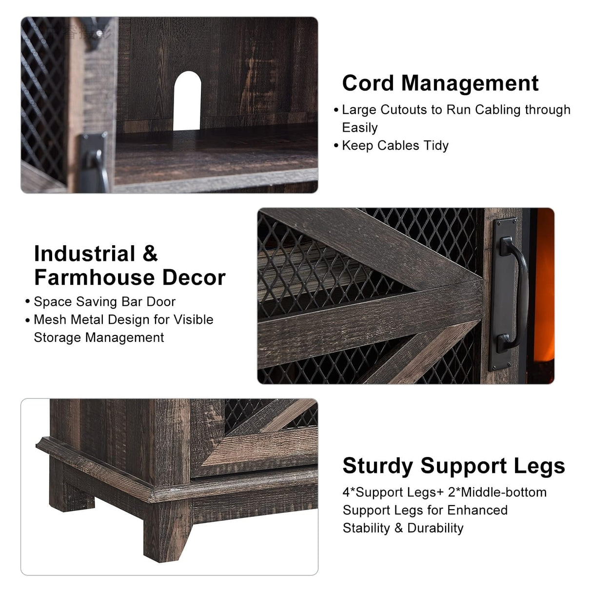 Industrial & Farmhouse Entertainment Center