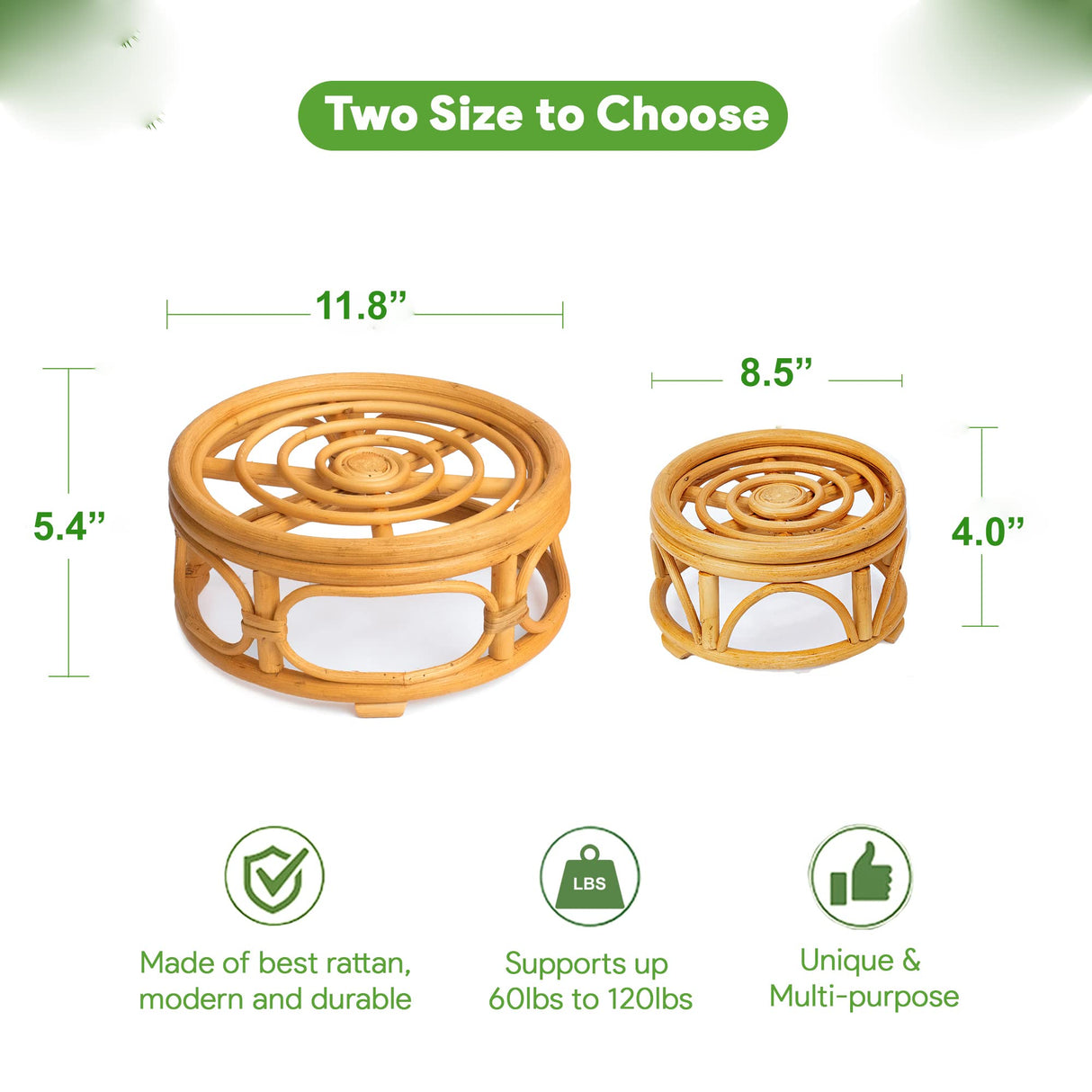 BohoNest Set of 2 Round Indoor Display Risers