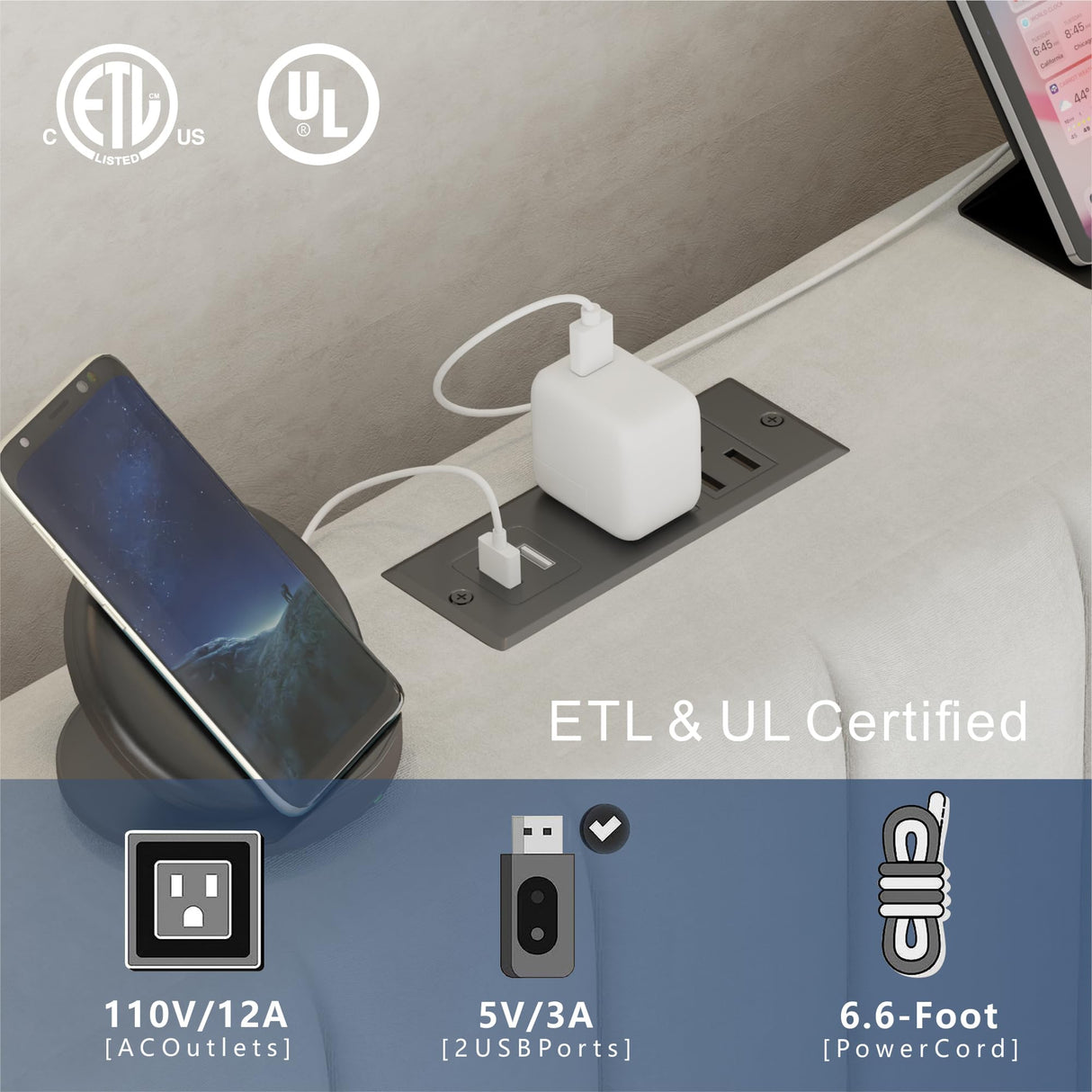 Queen Size Bed Frame, Velvet Upholstered Platform Bed