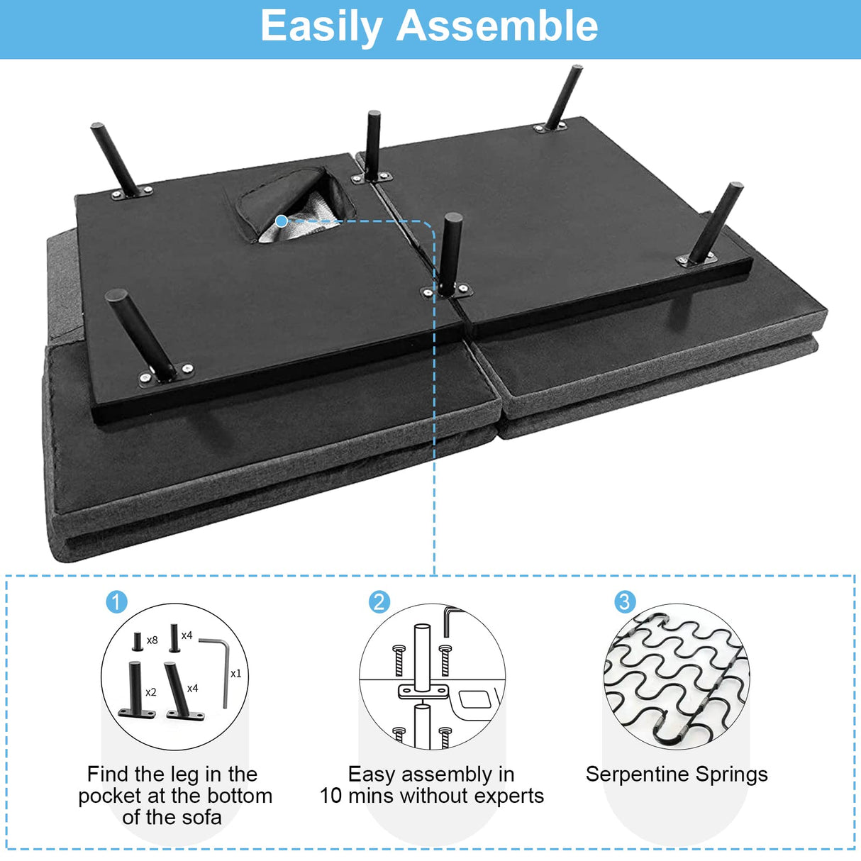 Futon Convertible Sofa Bed Futon Couch Memory Foam Futon Sleeper Sofa Loveseat