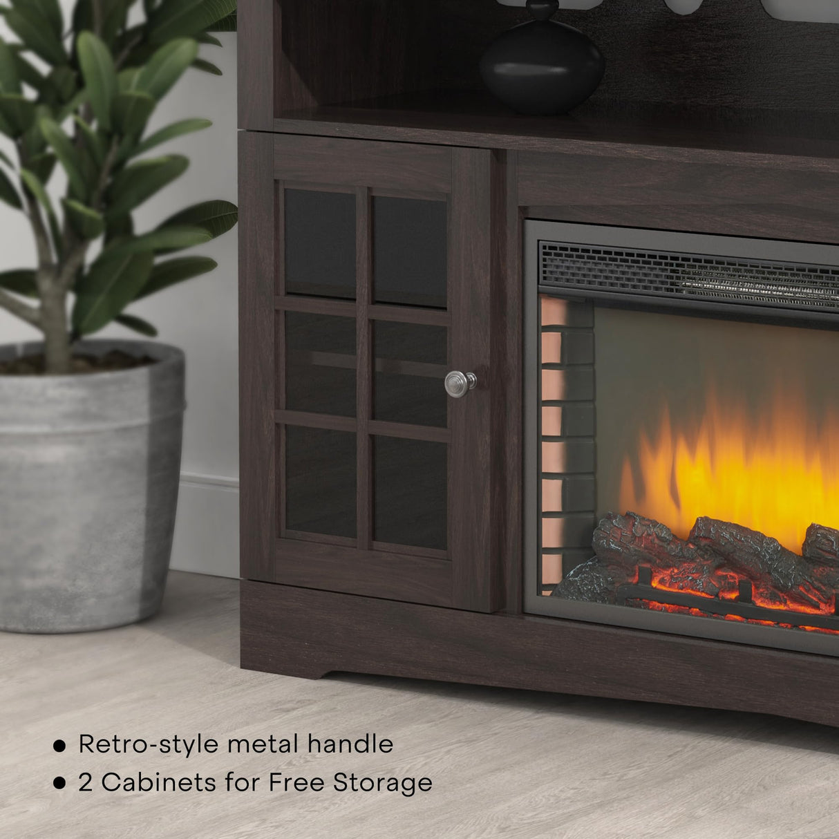 TV Entertainment Center with 28" Fireplace