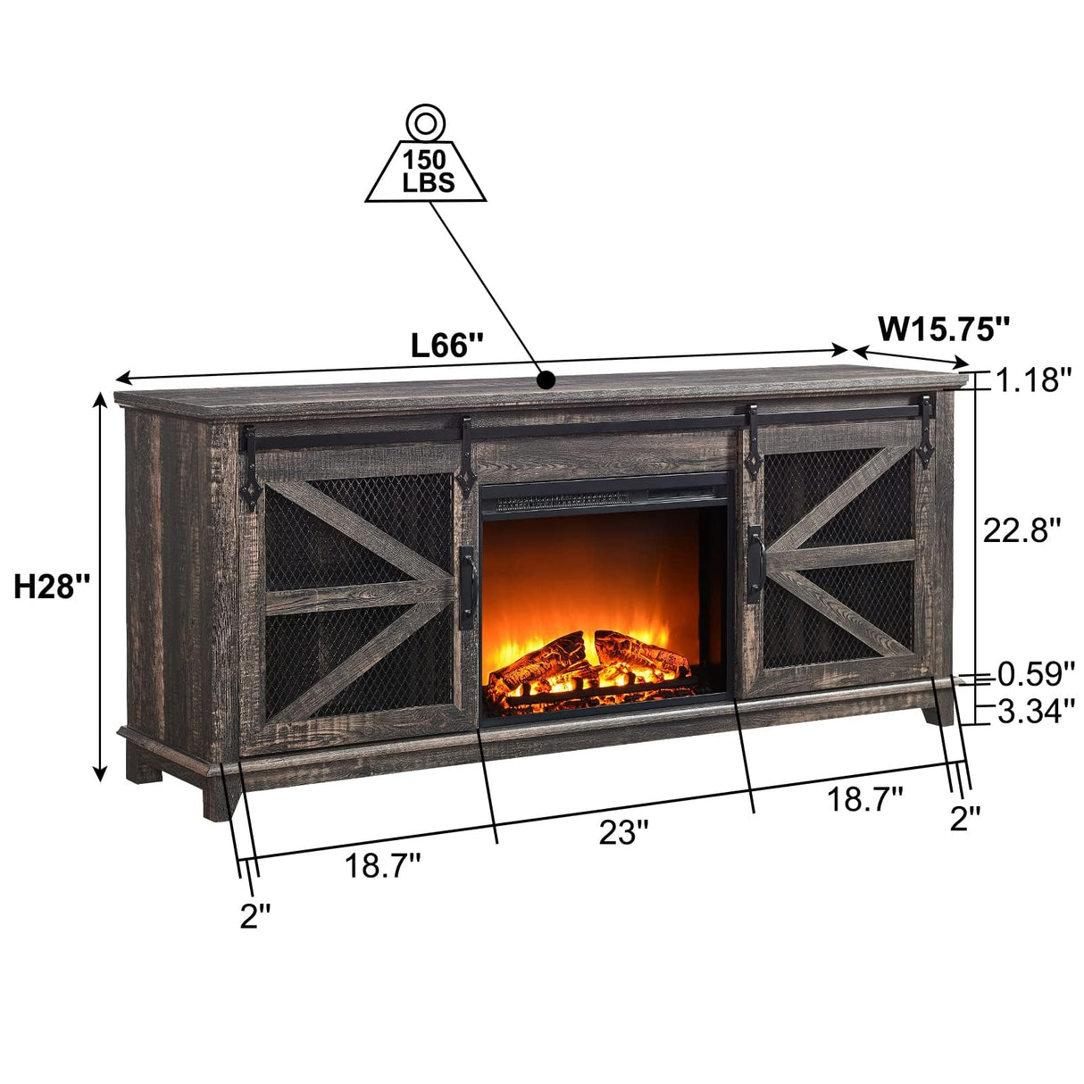 Industrial & Farmhouse Entertainment Center