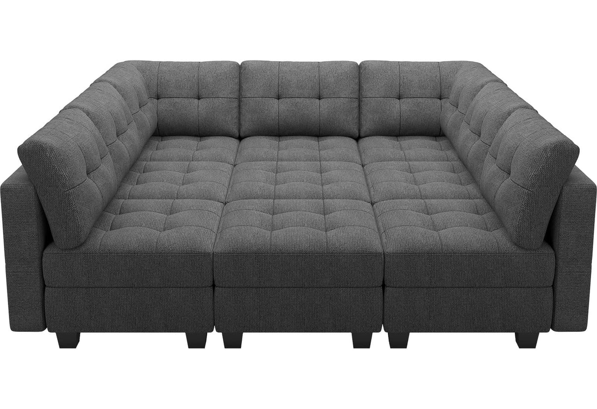 Modular Sectional Sleeper Sofa Couch with Storage Seat Reversible Modular Sofa Couch