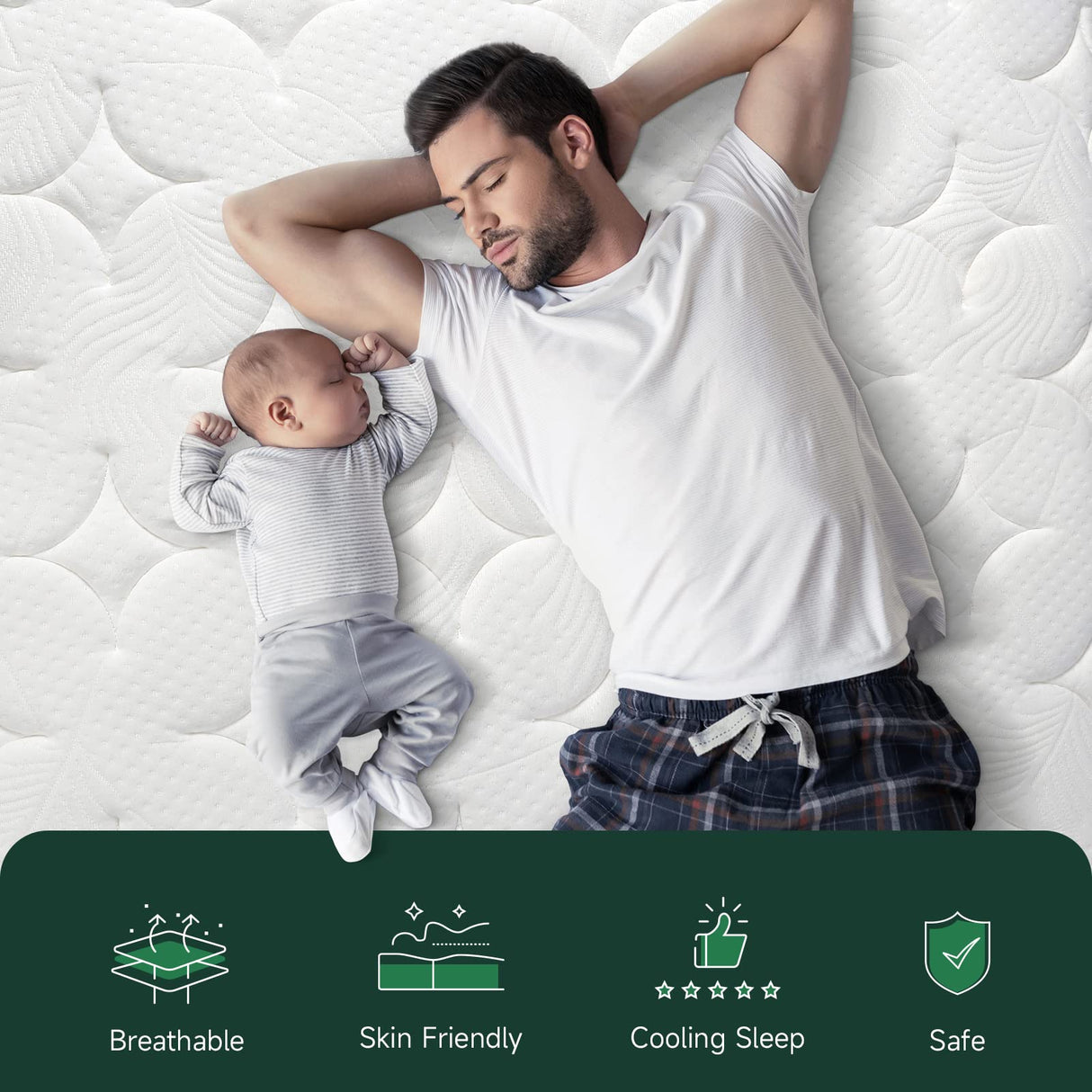 12 Inch, Hybrid Full Mattress in a Box, Full Bed Mattress