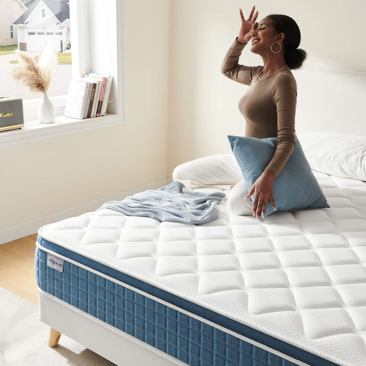 Full Mattress, 10 Inch Hybrid Mattress with Gel Memory Foam