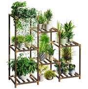 Rustic 7-Tier Wooden Plant Stand – Multi-Tiered Display Rack