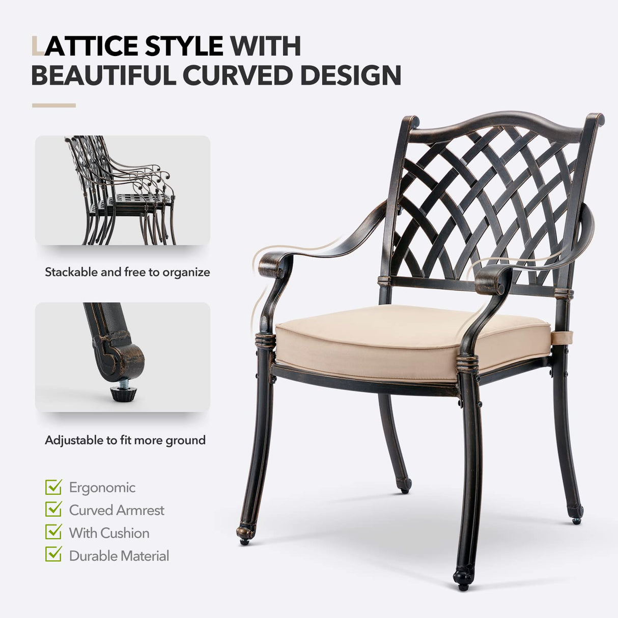 π ππ’πππ Outdoor Dining Set Cast Aluminum Retro Patio Dining Set