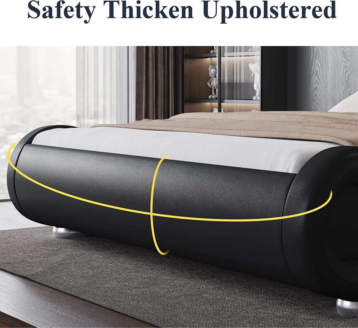 Queen Size Bed Frame with Ergonomic