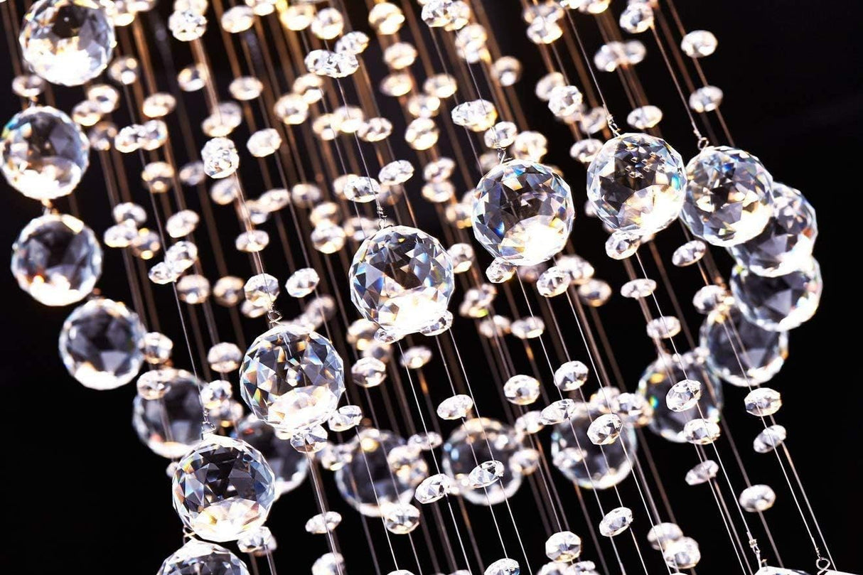 5-Lights Modern Chandelier in Raindrop Chandelier Style