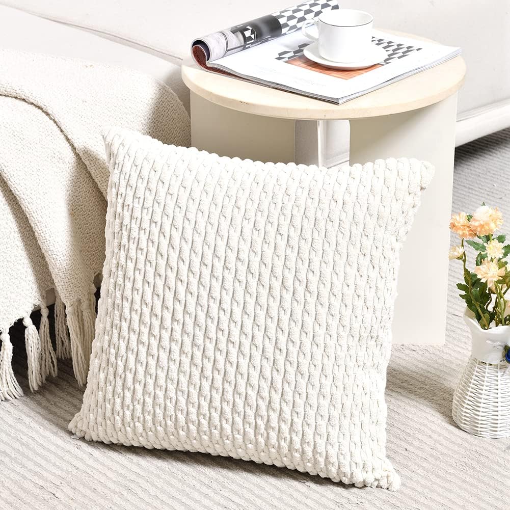 2 Packs Boho Cream Decorative Throw Pillow