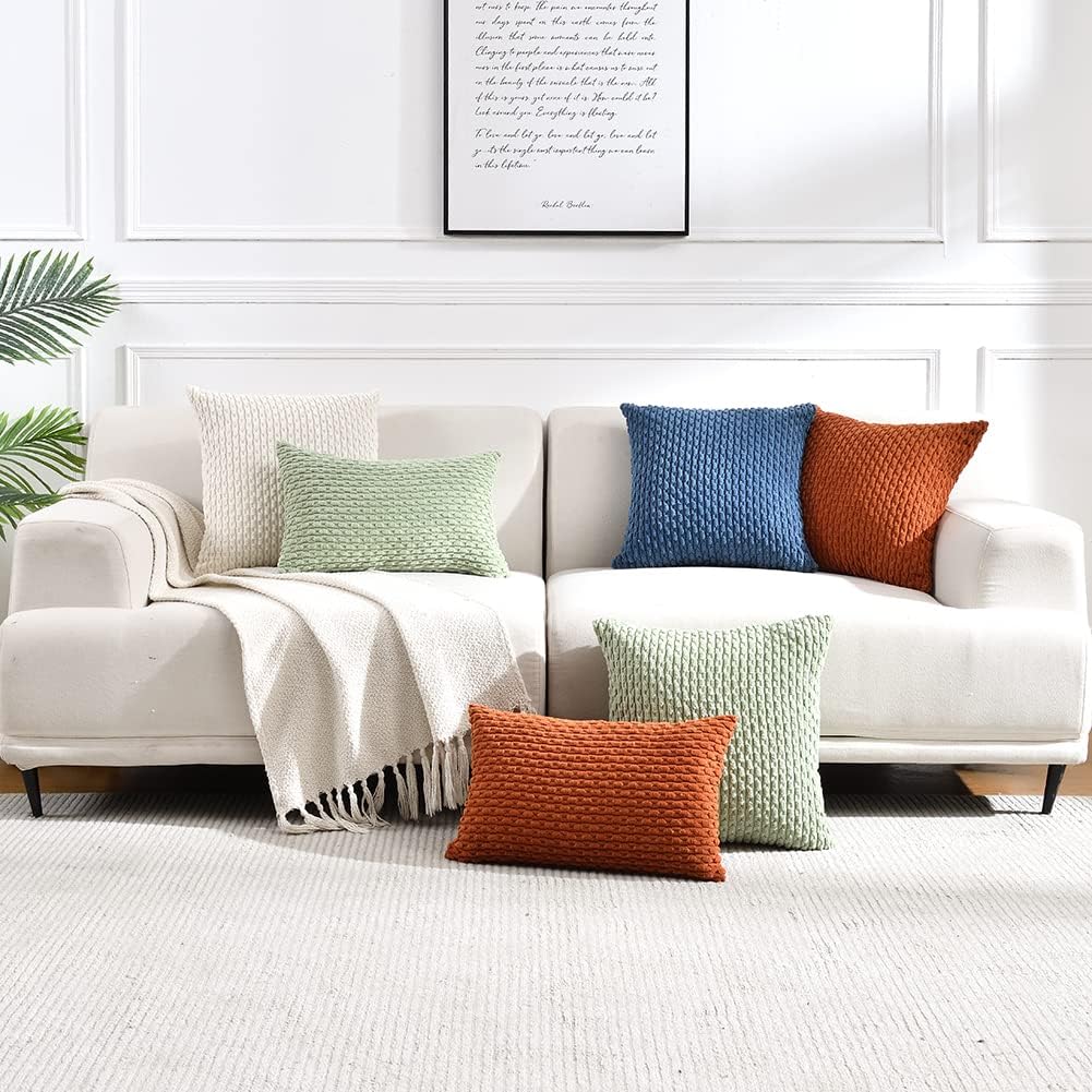 2 Packs Boho Cream Decorative Throw Pillow