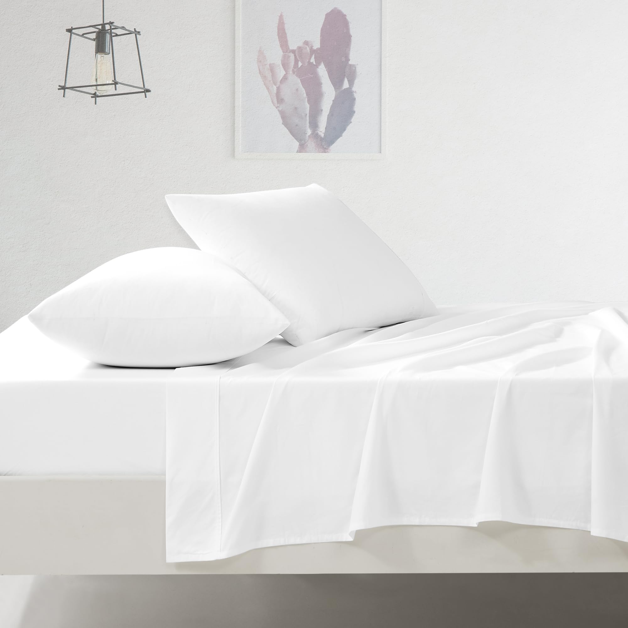600 Thread Count Cotton Rich Queen Size Sheets Set White