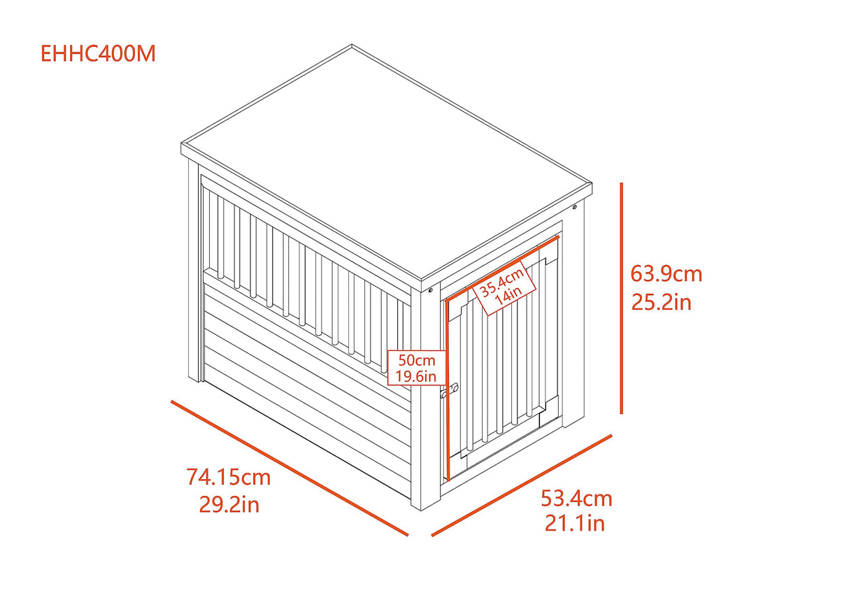 ecoFLEX Pet Crate/End Table, Medium, Antique White