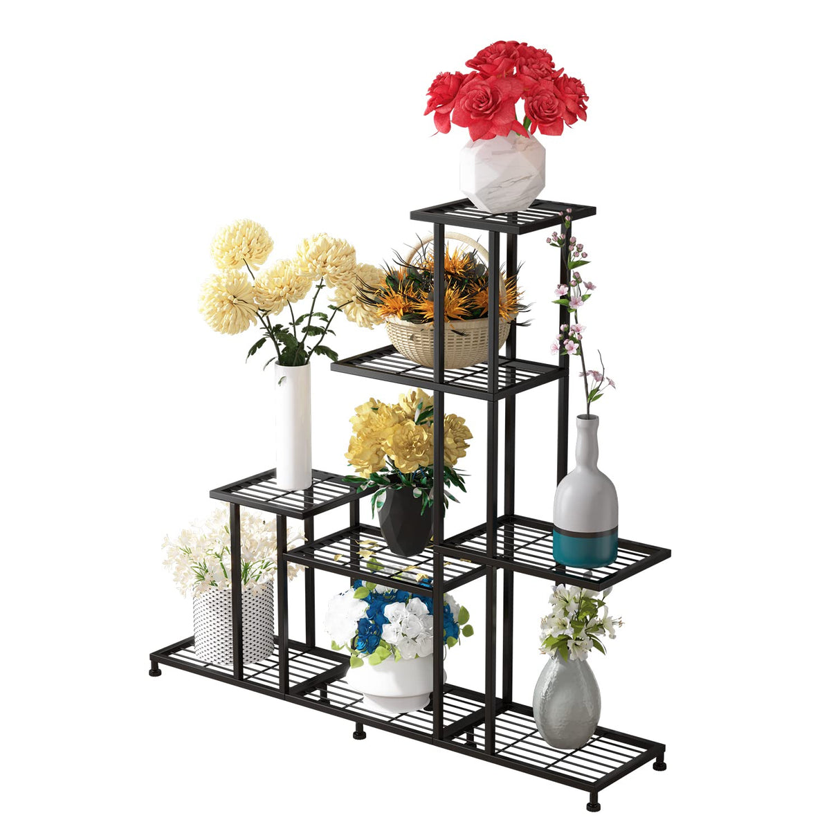 VersaTier 5 Tier Metal Plant Stand – Indoor & Outdoor Plant Display Rack