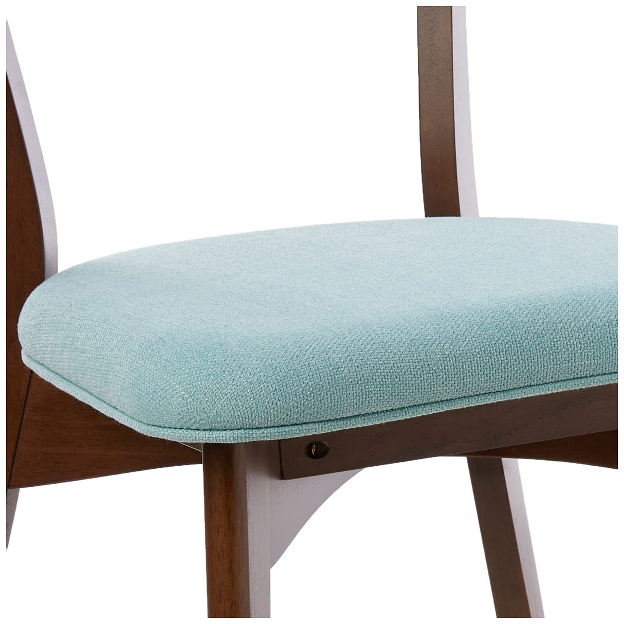 Abrielle Mid-Century Modern Fabric Dining Chairs with Natural Walnut