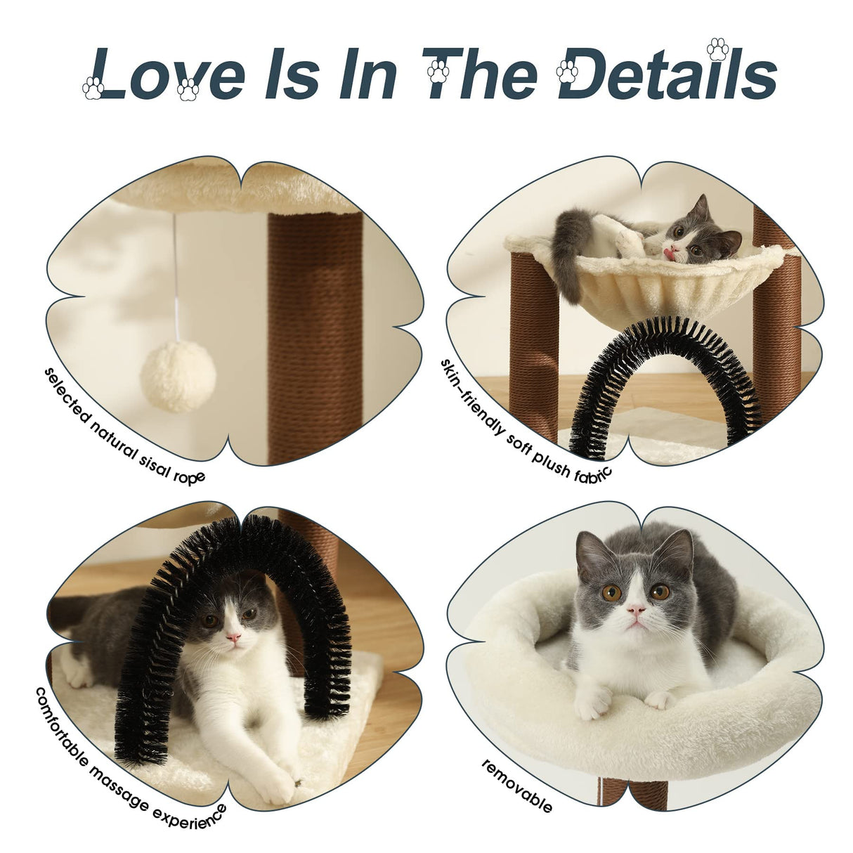 cat Tree,27.8 INCHES cat Tower for Indoor Cats