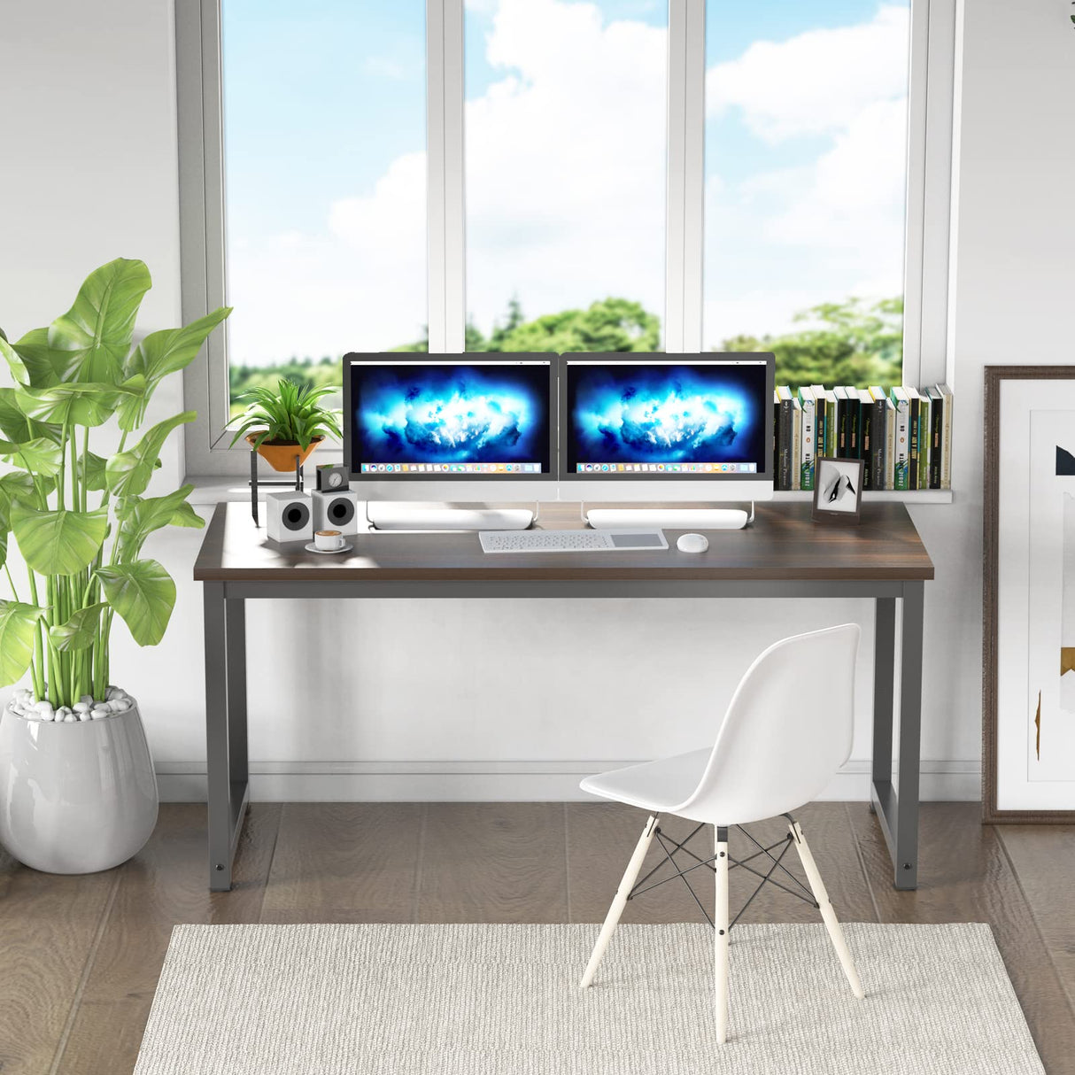 Large Office Desk for Home Office, Large 63” Computer Desk Table