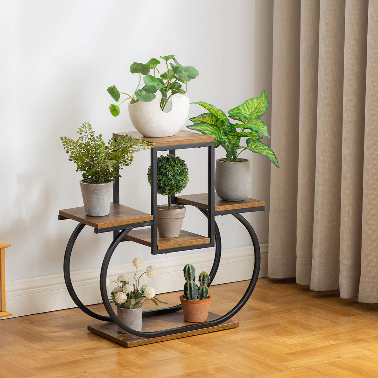 HeartStyle 4-Tier Plant Stand – Elegant Wrought Iron Display Rack
