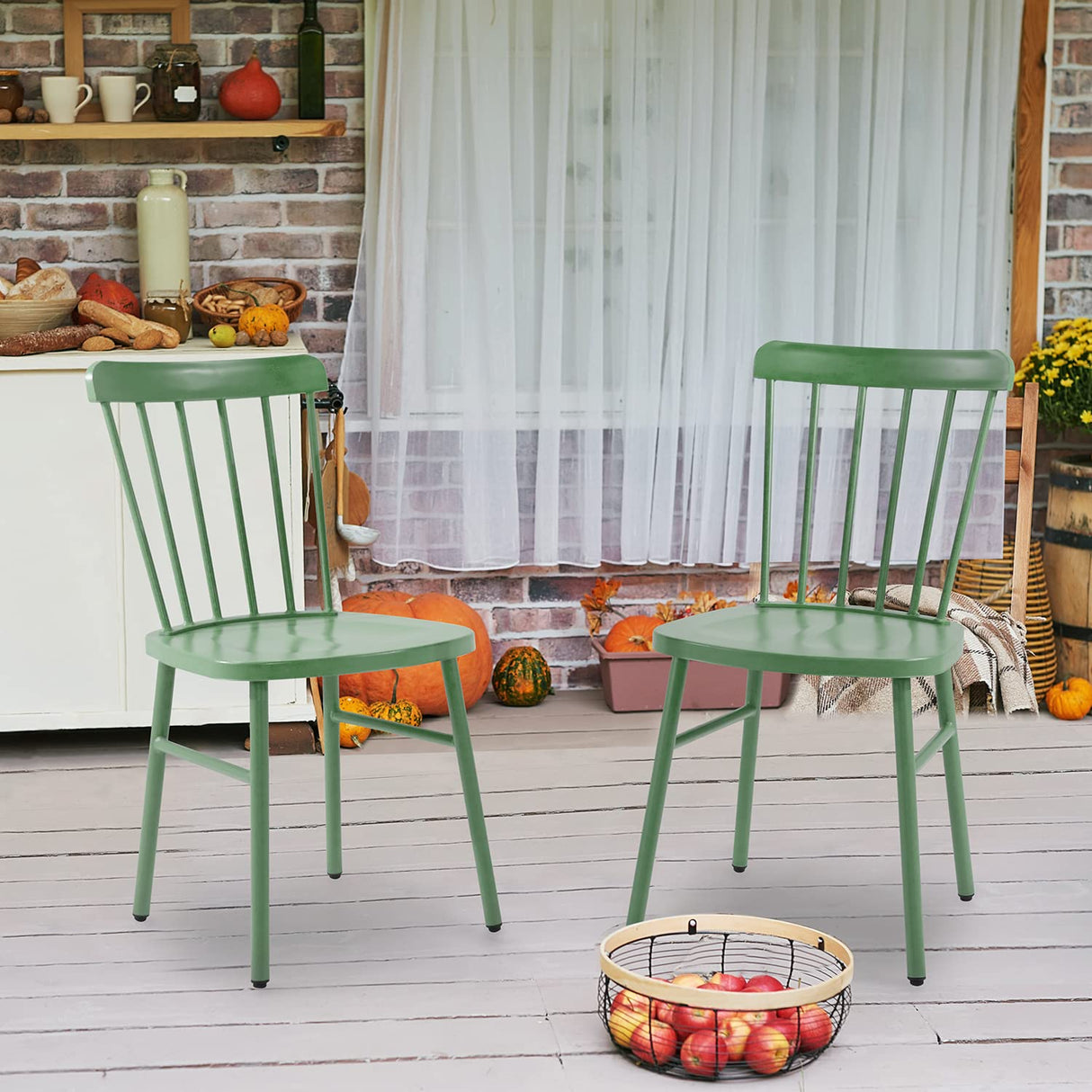 Outdoor Windsor Style Metal Side Chair