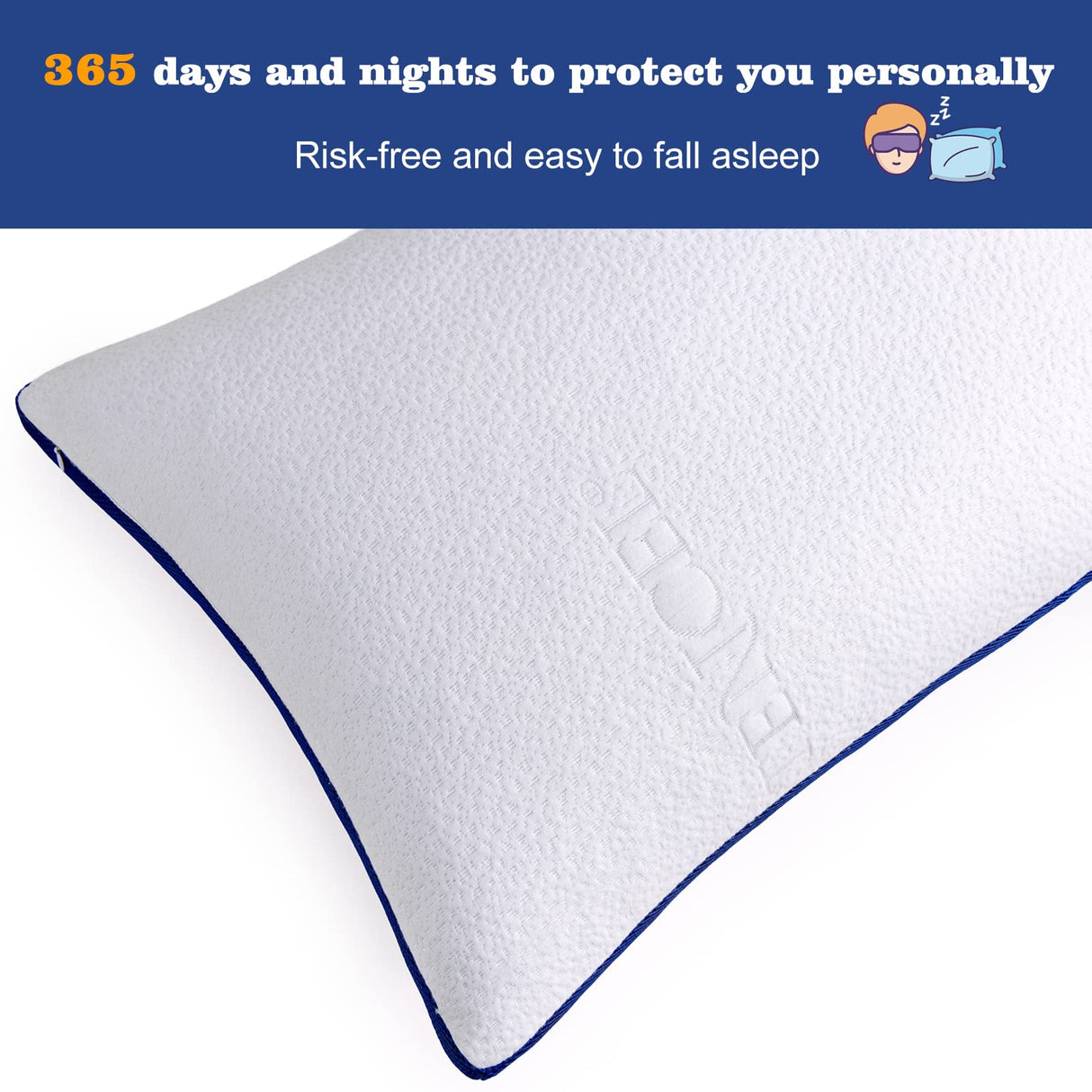 Cooling Bed Pillows for Sleeping 2 Pack Standard Size Shredded Foam