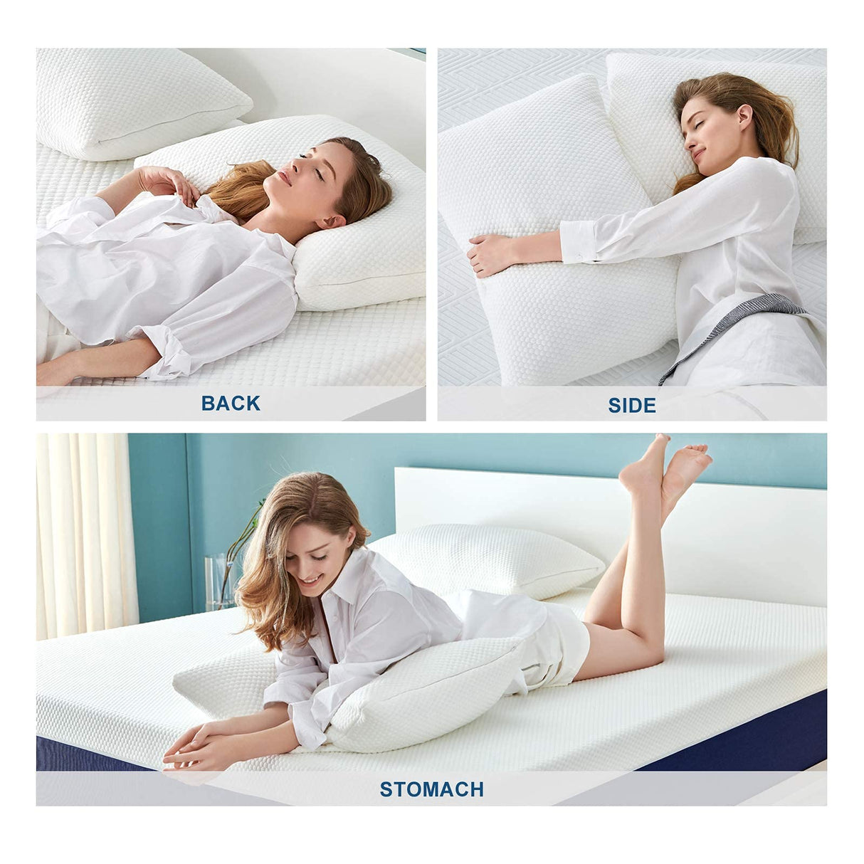 Standard Pillows Shredded Memory Foam Set of Standard Size