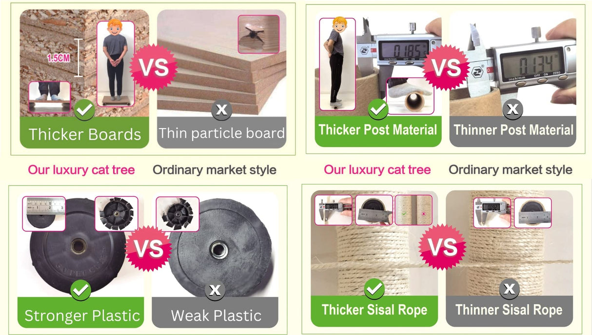 72" Tall Extra Large Cat Tree Kitty Tower Condo Cat House