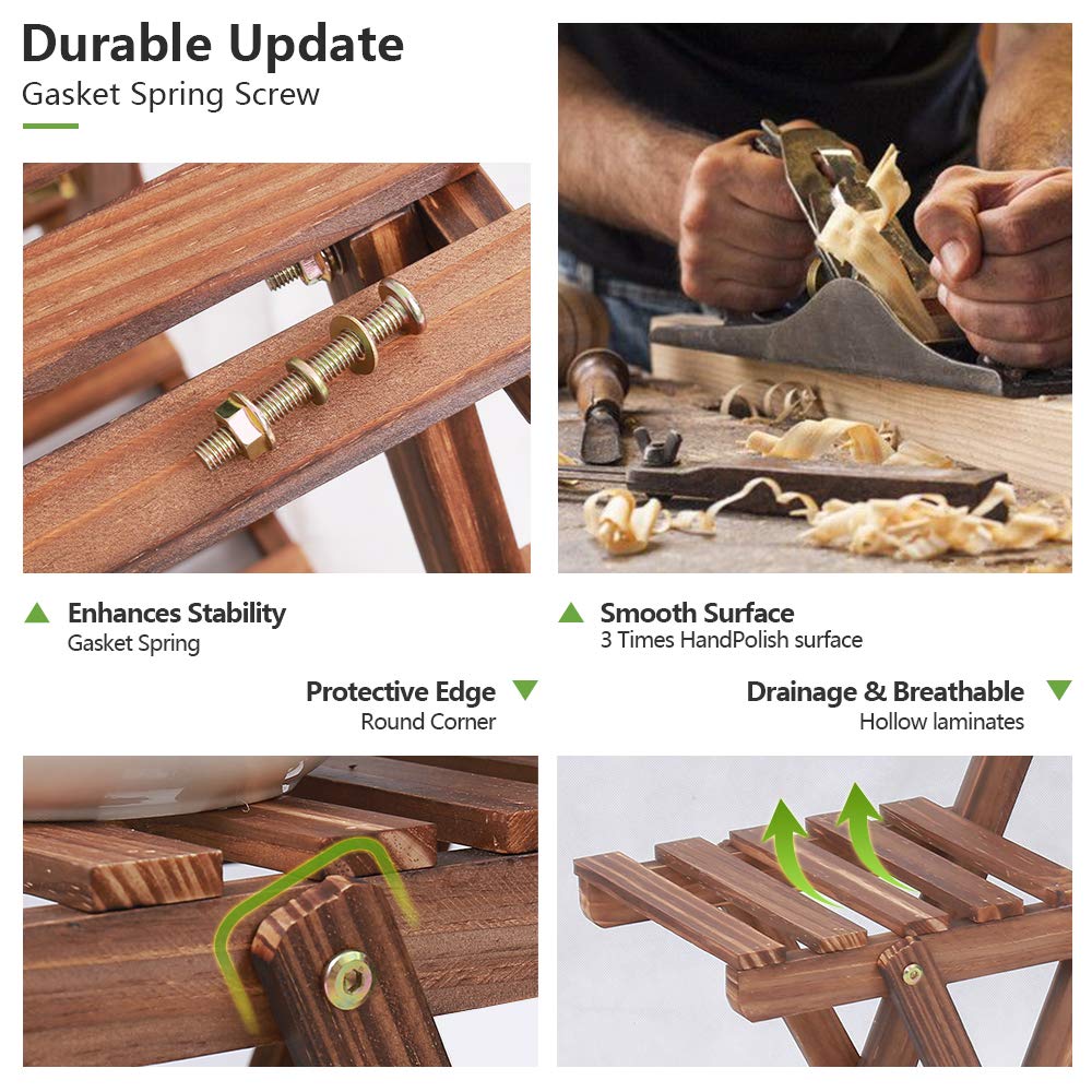 6-Tier Wooden Triangle Plant Stand – Space Saving Corner Shelf