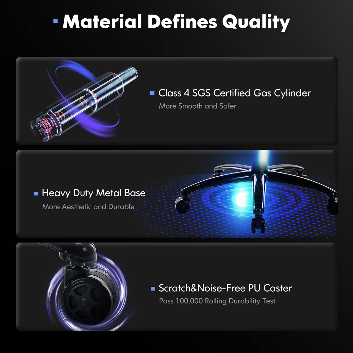 Big and Tall Gaming Chair 350lbs-Racing Computer Gamer Chair, Ergonomic Office PC Chair with Wide Seat