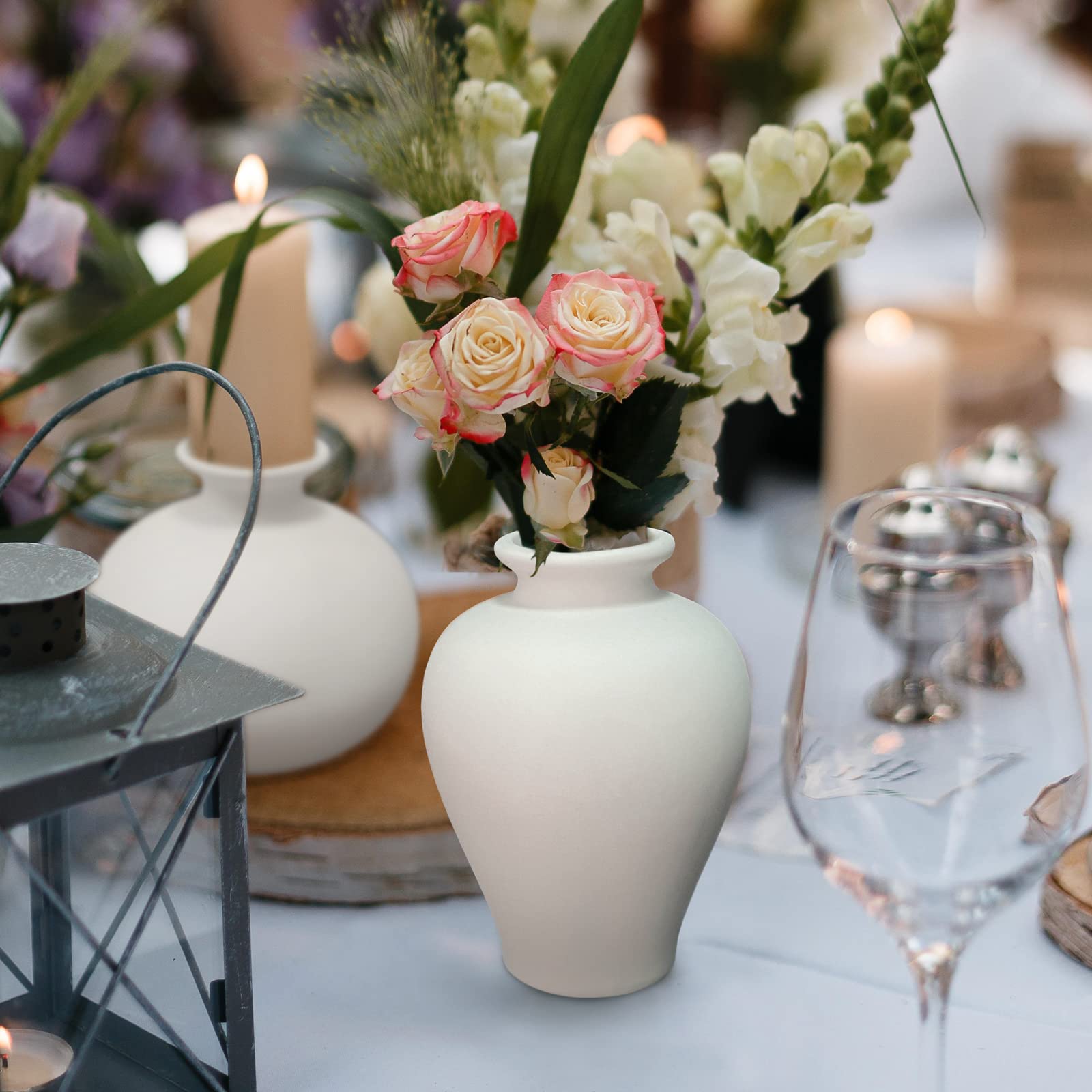 Small Flower Vases of 5, Living Room Decorations Bud vase