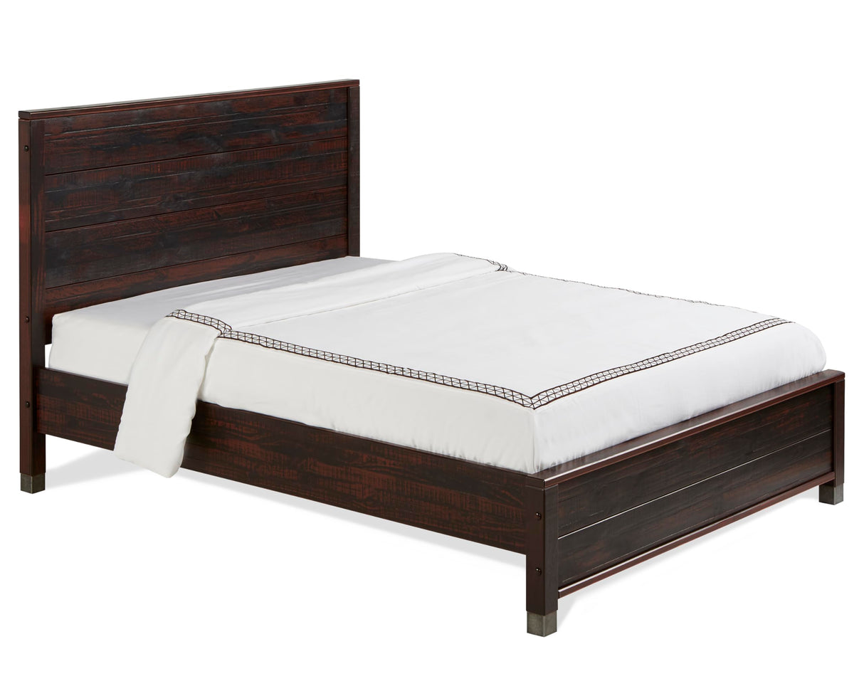 Baja Rustic Style Platform Bed/Solid Wood/No Box Spring Needed