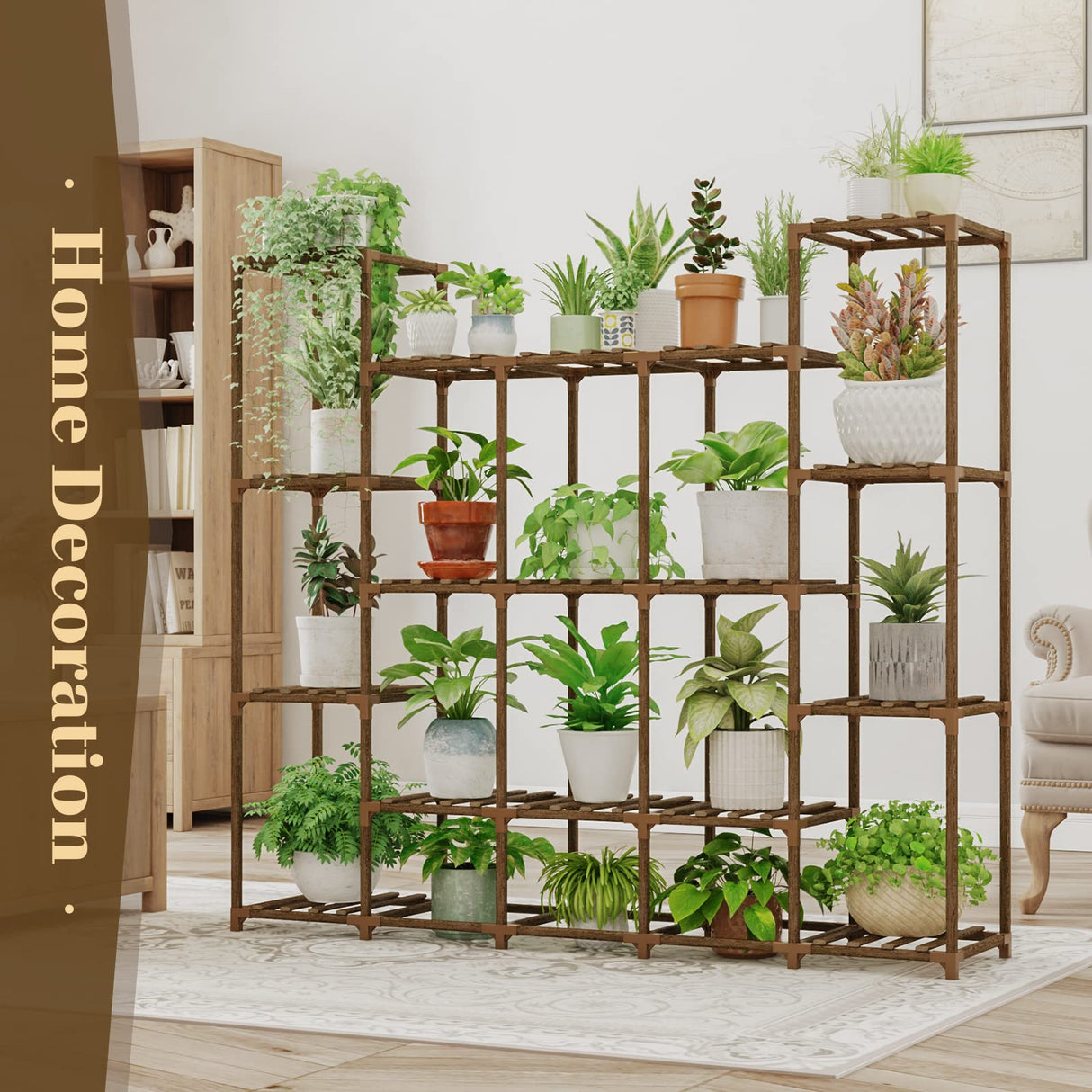 Eco Friendly 11-Tier Wooden Plant Stand