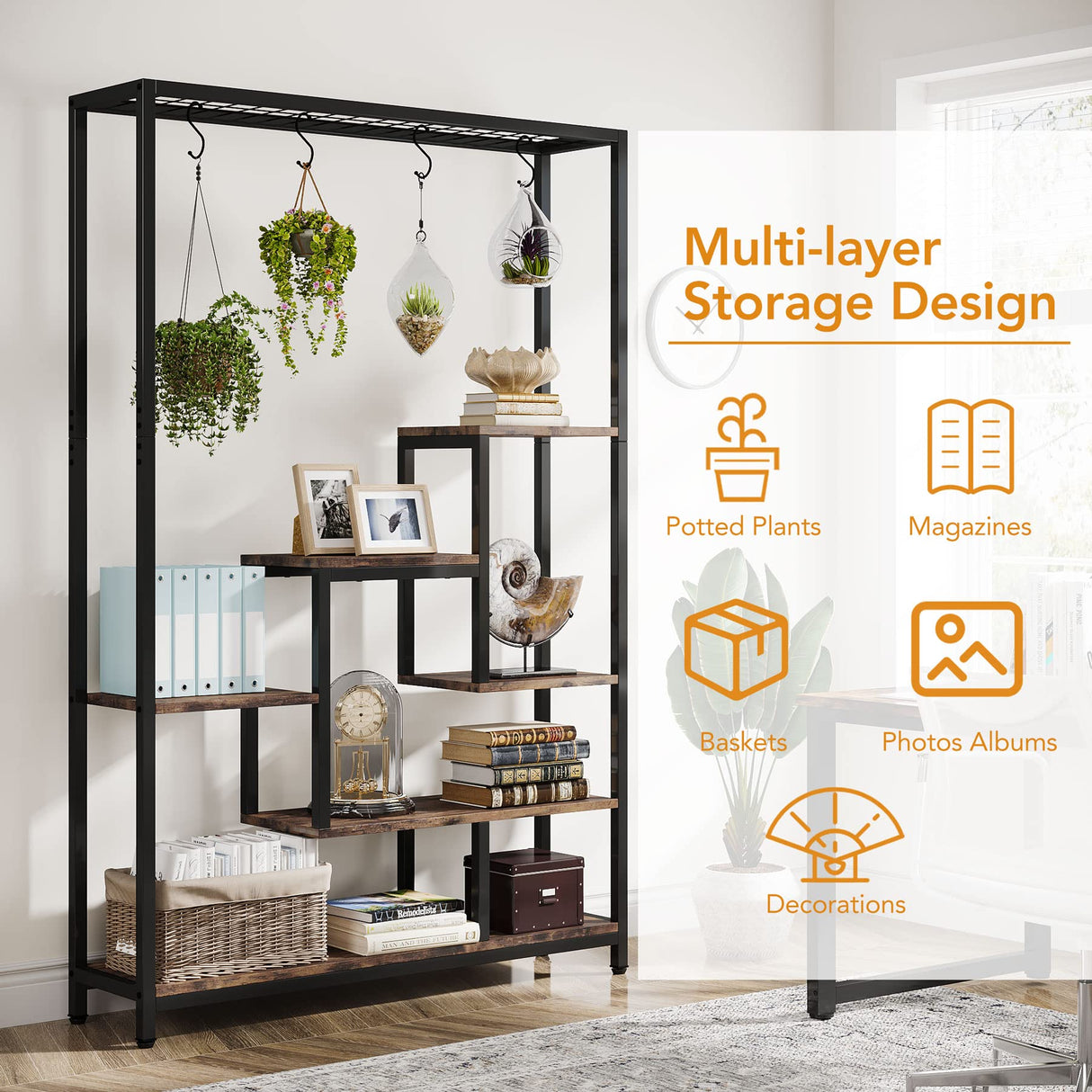 Tribesigns 5-Tier Metal Plant Shelf