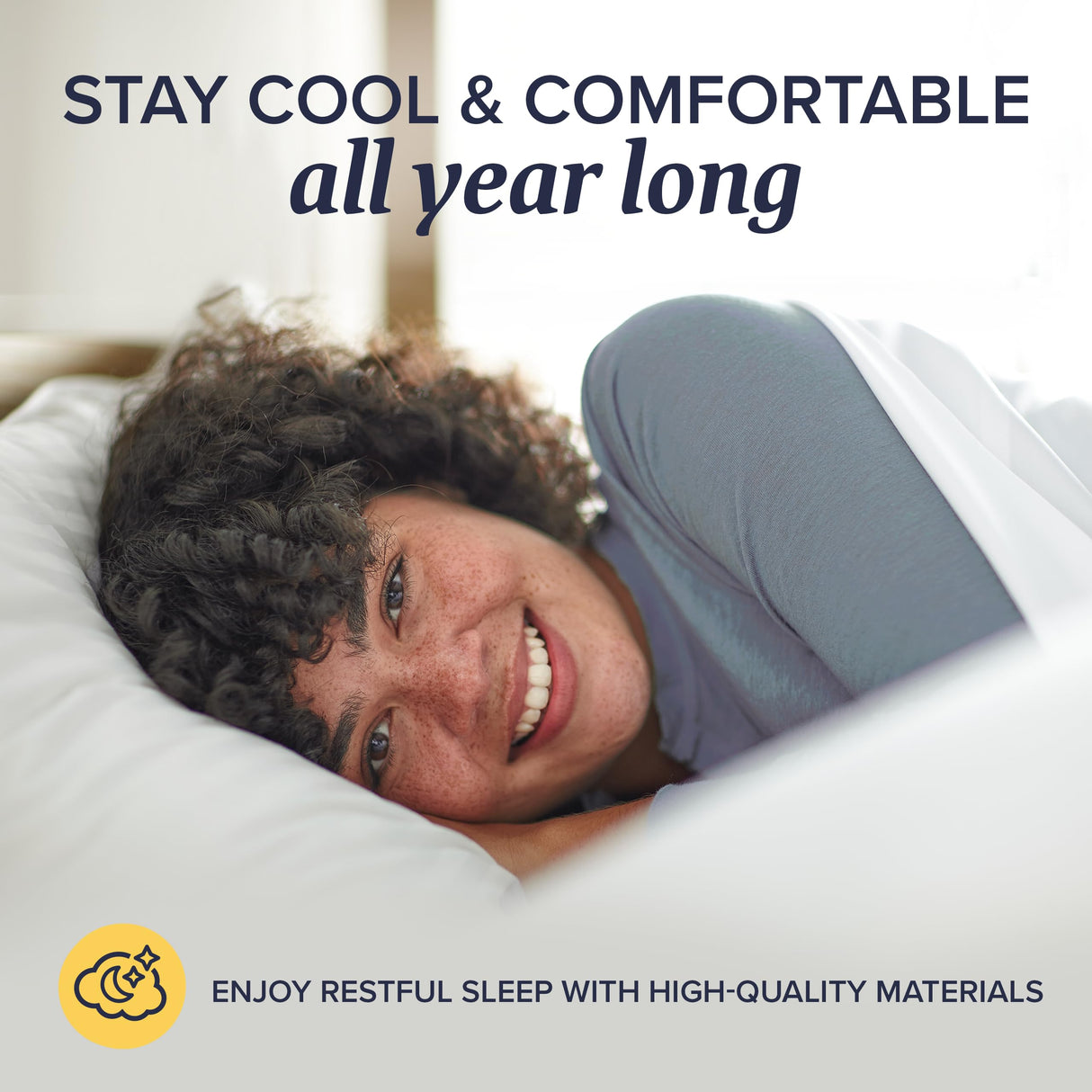 Bed Pillows Standard / Queen Size Set of 2 - Microfiber Pillows